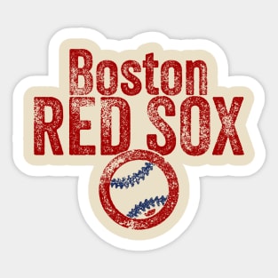 Red Sox Baseball Weathered Sticker